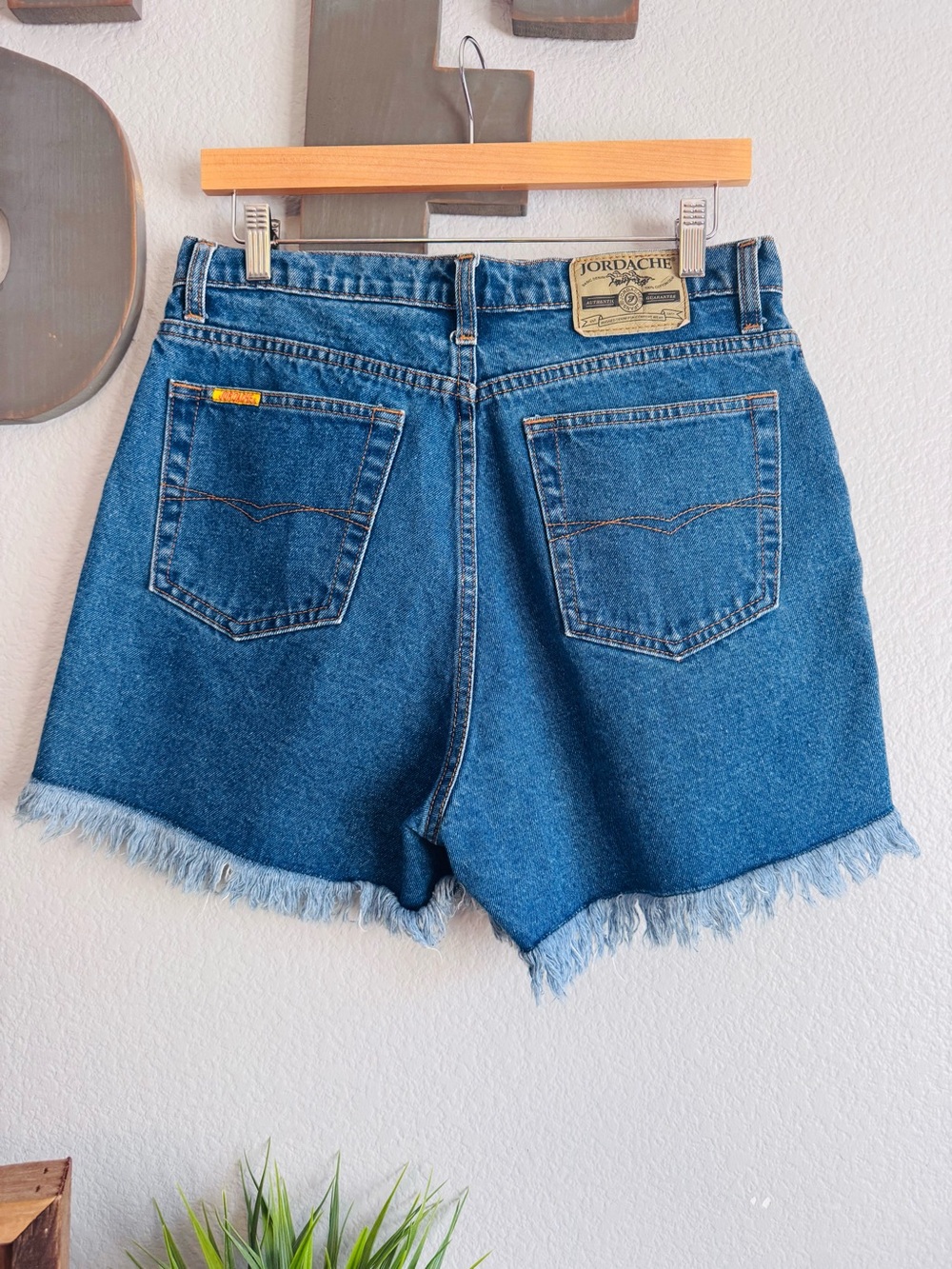 Jordache high rise cotton denim cutoff shorts size 15
